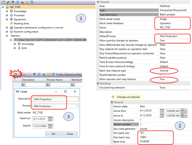 рис.6.1. Створення робочих центрів `WC_T102`, `WC_T103`, `WC_T104`