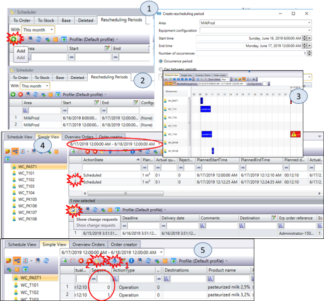 рис.6.15. Робота з Reschedule Period и Simple View