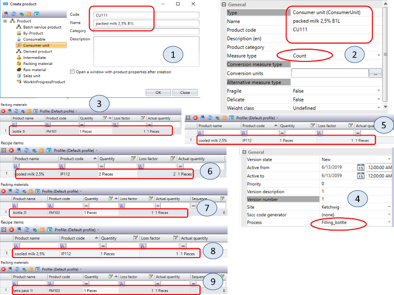 рис.6.6. Створення продуктів `CU111`, `CU112`, `CU113`