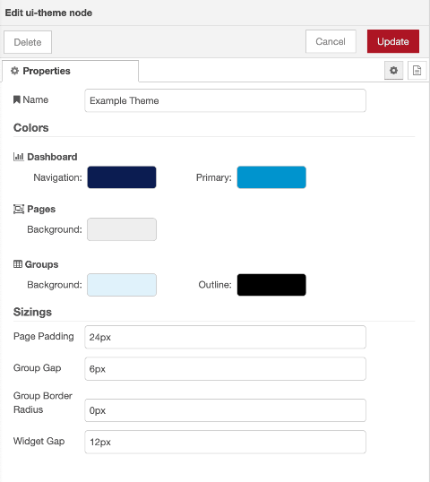 Example config for a Theme