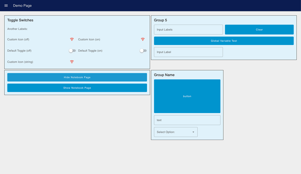 Resulting Dashboard with applied theme