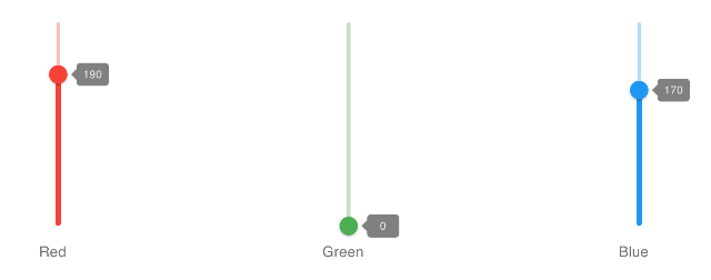 Example of a vertical slider