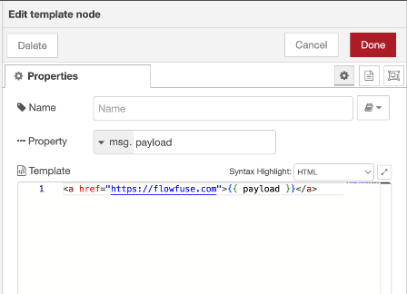 HTML content in Text